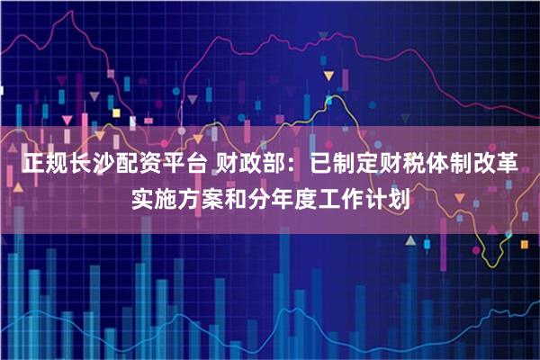 正规长沙配资平台 财政部：已制定财税体制改革实施方案和分年度工作计划
